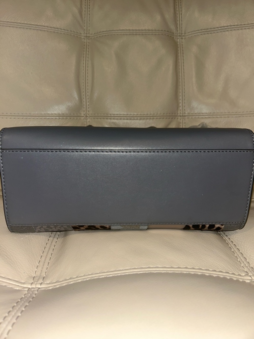 Michael Kors Carmen Heather Gray Mixed-Pattern Medium Satchel Bag Retail $628 - Picture 6 of 11